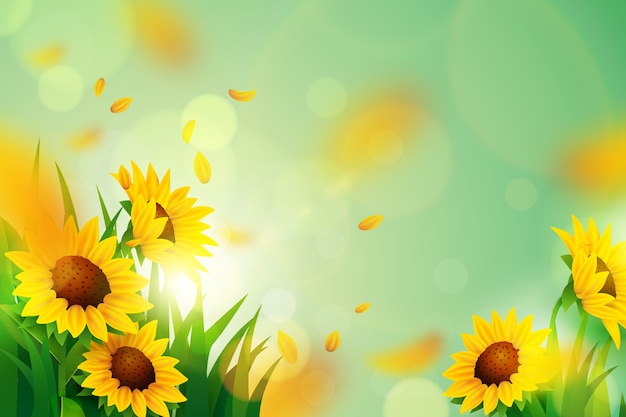 Free vector realistic spring background