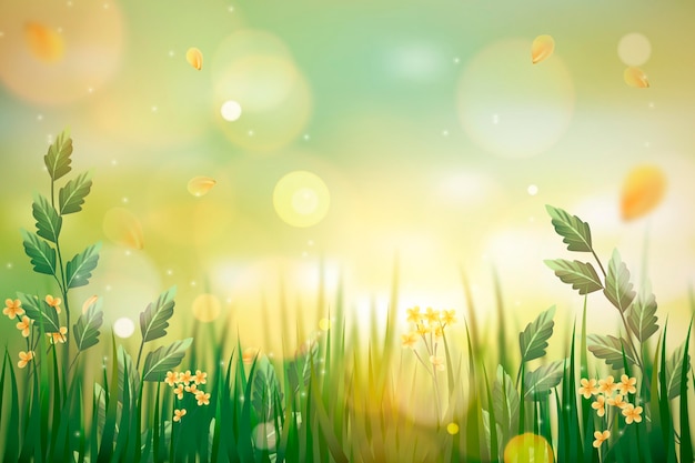 Realistic spring background