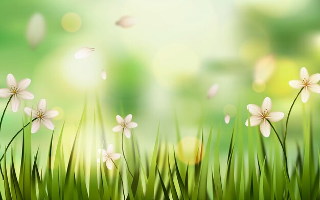 Realistic spring background