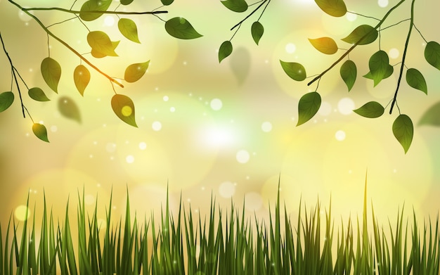 Free vector realistic spring background