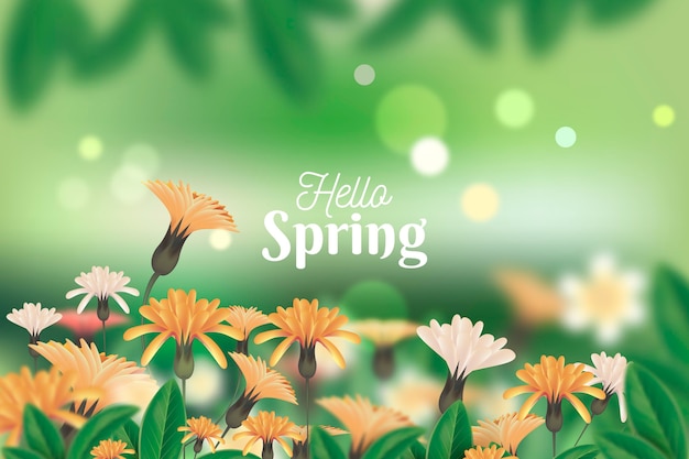 Realistic spring background