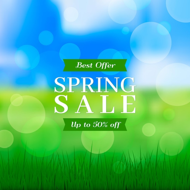 Free vector realistic spring sale