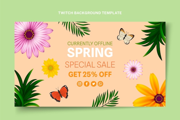 Free vector realistic spring twitch background