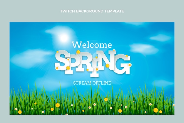 Realistic spring twitch background