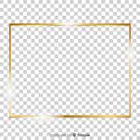 Free vector realistic squared golden frame