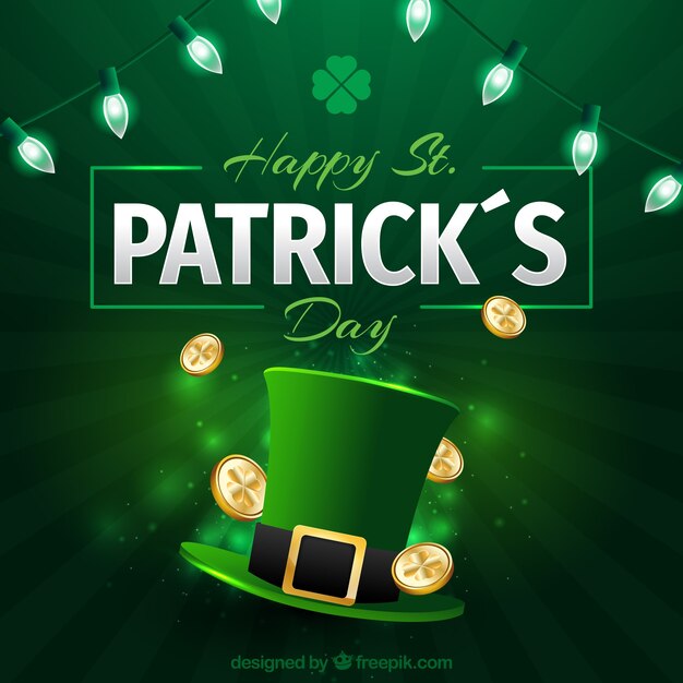 Realistic st. patrick's day background