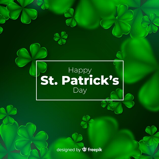 Realistic st. patrick's day background