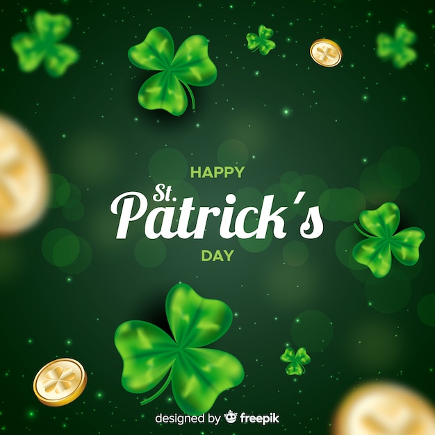 Realistic st. patrick's day background