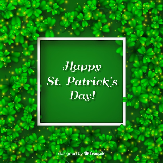 Realistic st. patrick's day background