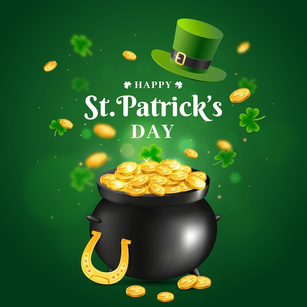 Free vector realistic st. patrick's day background