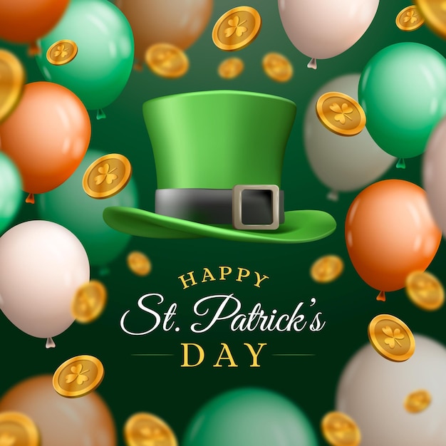 Free vector realistic st. patrick's day event illustration