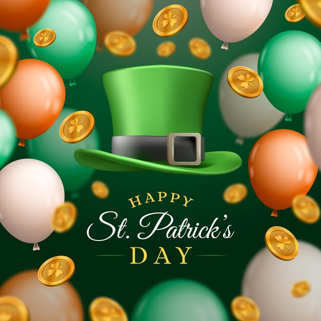 Realistic st. patrick's day event illustration