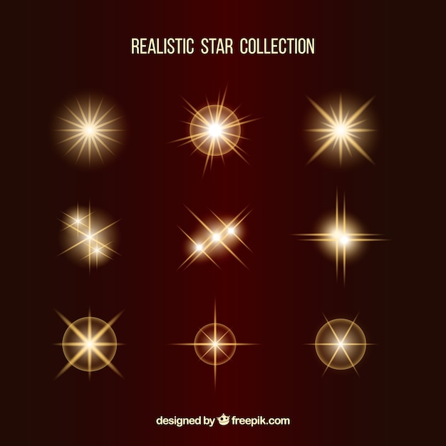 Vettore gratuito star pack realistico