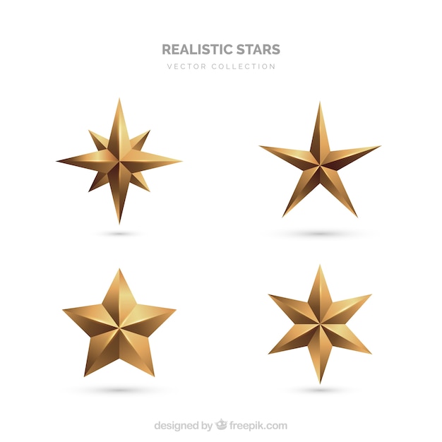 Realistic stars collection