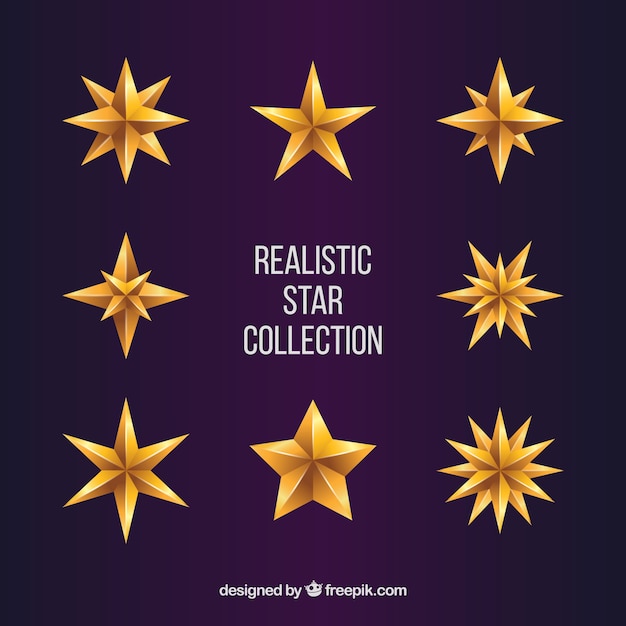 Realistic stars collection 