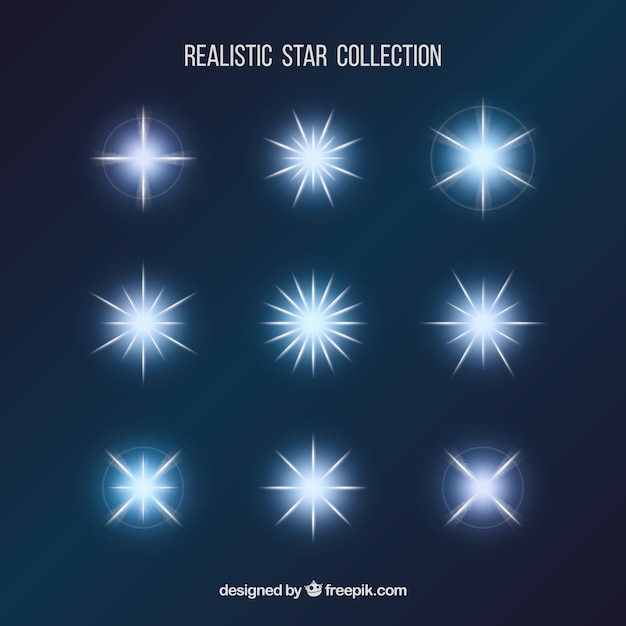 Realistic stars collection 