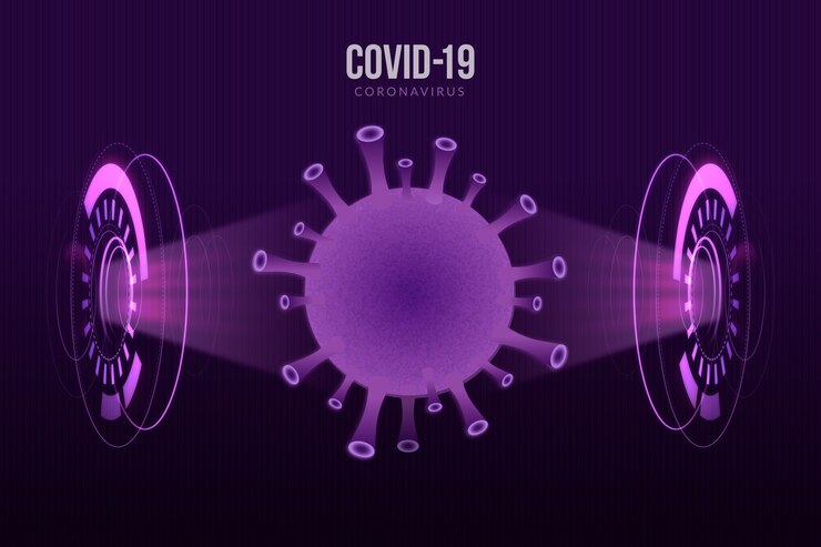 Free Vector realistic style coronavirus hologram