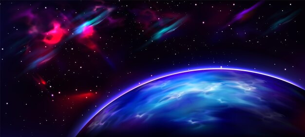 Realistic style galaxy background