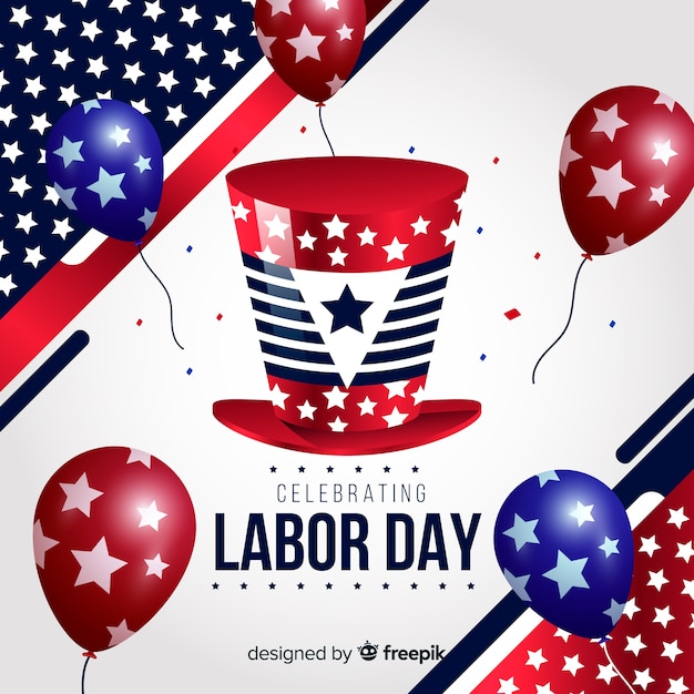 Free vector realistic style labor day background