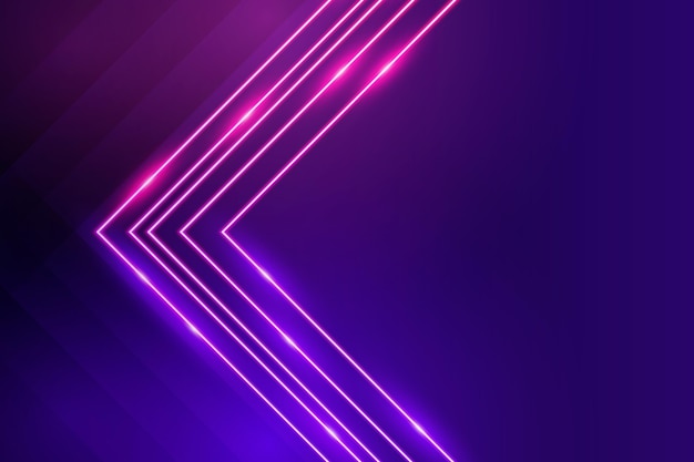 Free vector realistic style neon lights background