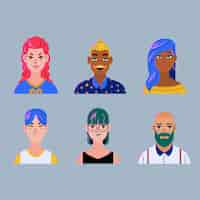 Free vector realistic style for people avatars