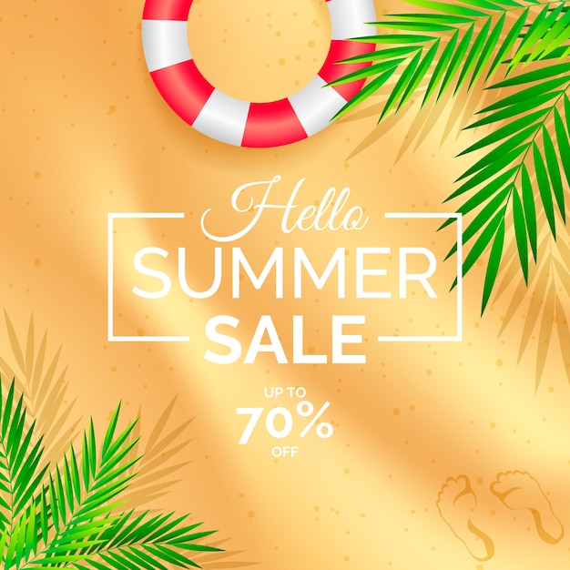 Realistic style summer sale