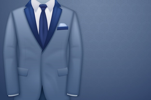 Realistic suit background