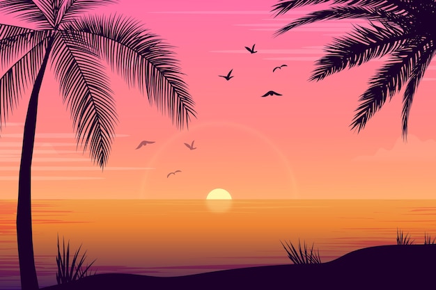 Realistic summer background