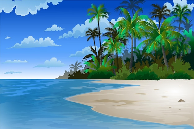 Free vector realistic summer background