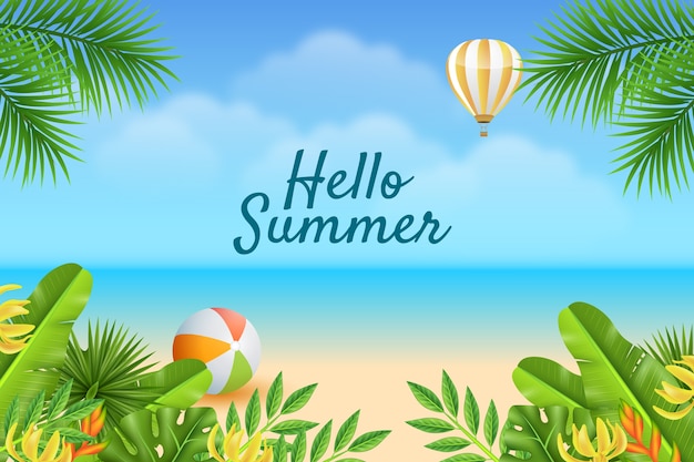 Realistic summer background
