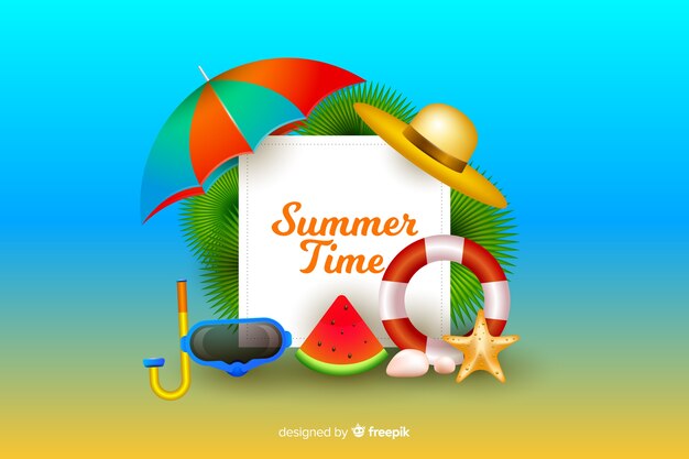 Realistic summer background