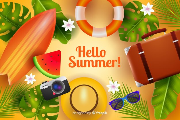 Realistic summer background