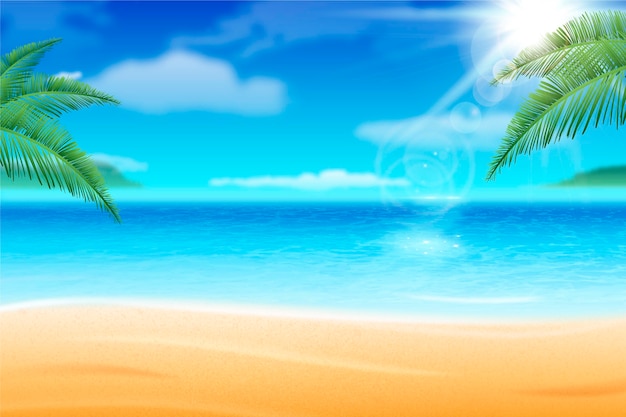 Бесплатное векторное изображение Реалистичный летний фон