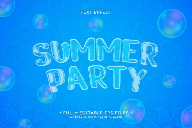 Free vector realistic summer text effect