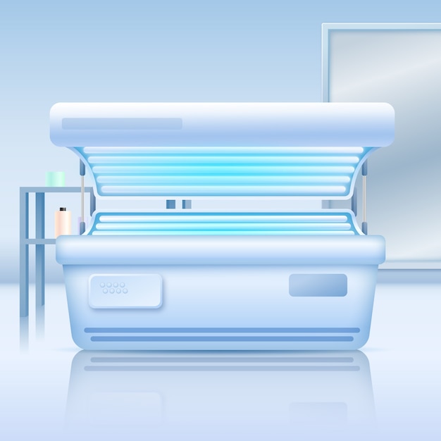 Realistic sunbed illustration