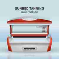 Free vector realistic sunbed tanning illustration