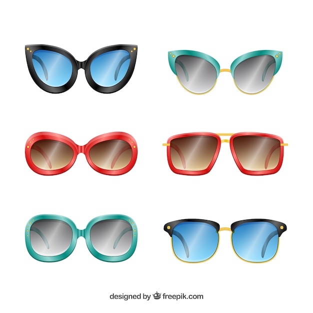 Realistic sunglasses collection