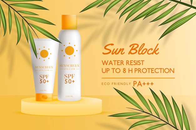 Realistic sunscreen ad