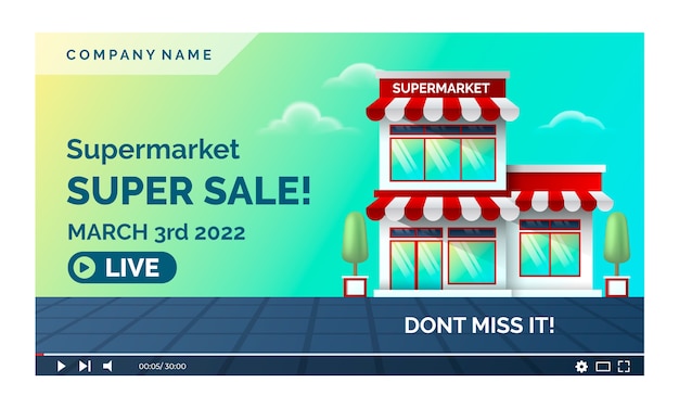 Realistic supermarket template