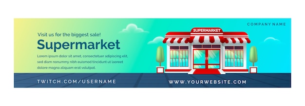 Realistic supermarket template