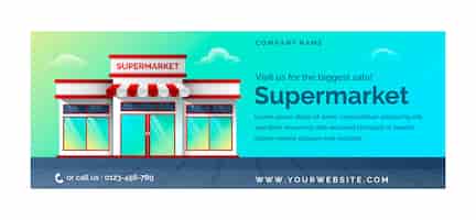 Free vector realistic supermarket template