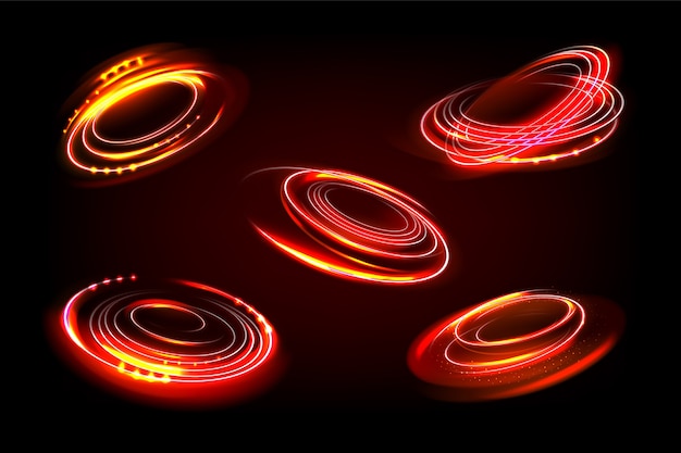 Free vector realistic swoosh light collection