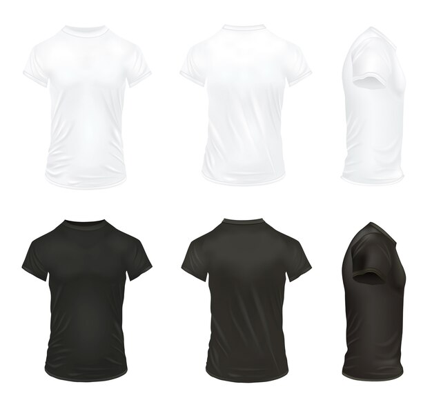 Black men's classic t-shirt front and back 23370444 PNG