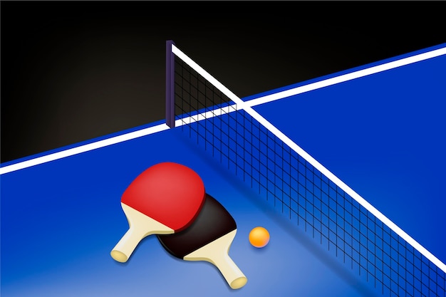 Realistic table tennis background