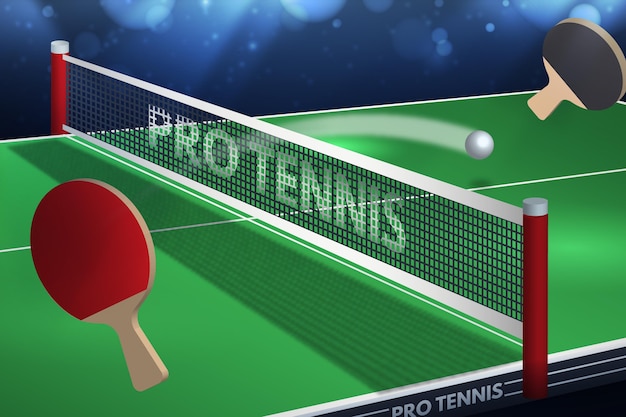 Vettore gratuito sfondo realistico ping pong