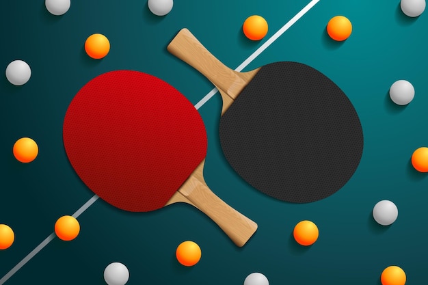 Realistic table tennis background