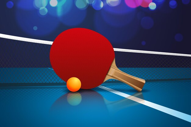 Realistic table tennis background