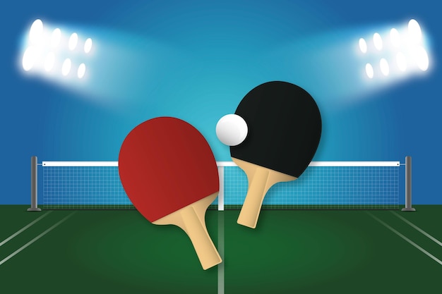 Realistic table tennis wallpaper