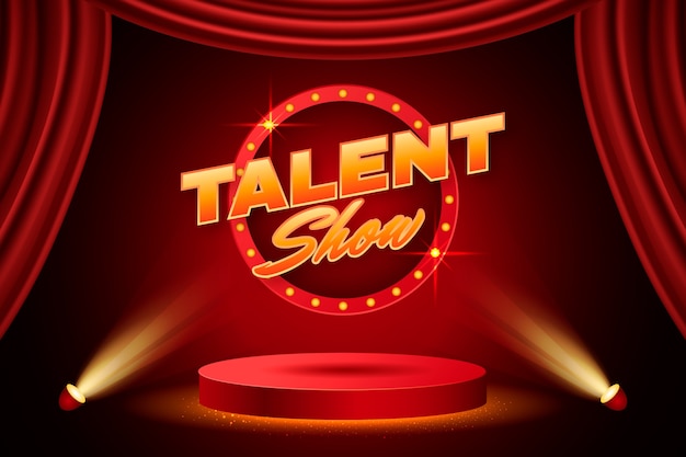 Vettore gratuito sfondo realistico del talent show