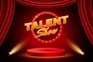 Free vector realistic talent show background